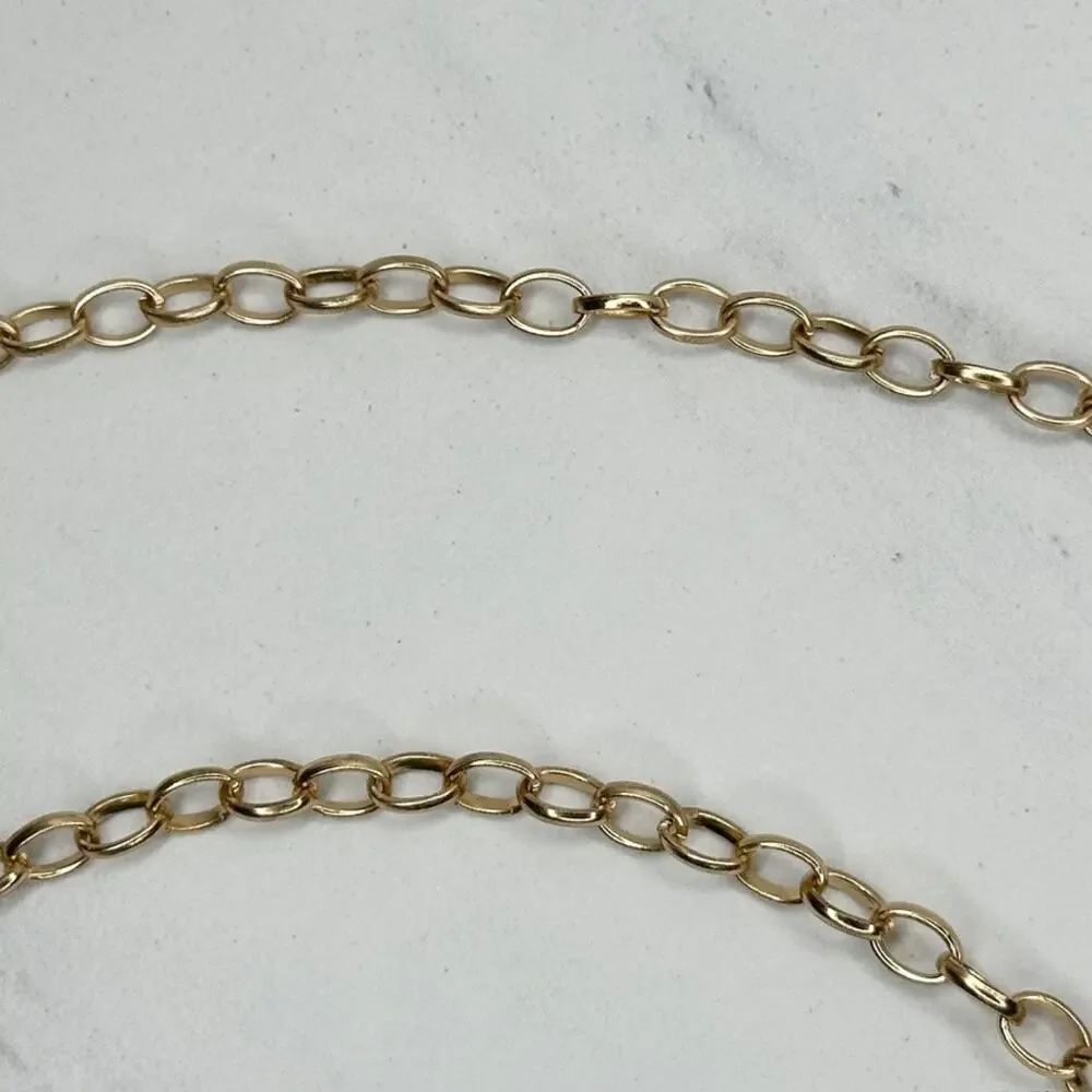 Adrienne Vittadini Gold Rhinestone Chain Link Belt One Size (OS) ✨